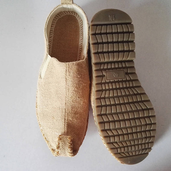 Simple Pure Natural Linen Shoes