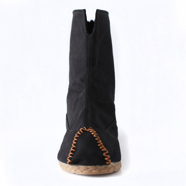 Asian Style Pure Color Natural Canvas Boot