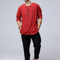 Linen Men Hanfu Tops – Tai Chi Style Hanfu Men's Linen Cardigan Tops