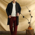 Men Chinese Traditional Kung Fu Tai Chi Hanfu Style Linen and Cotton Jacket