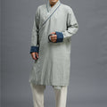 Men Asian Zen Style Long-sleeved Linen and Cotton Cheongsam