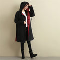 Women Simple Pure Color Double-sided Linen and Cotton Coat Hoodie