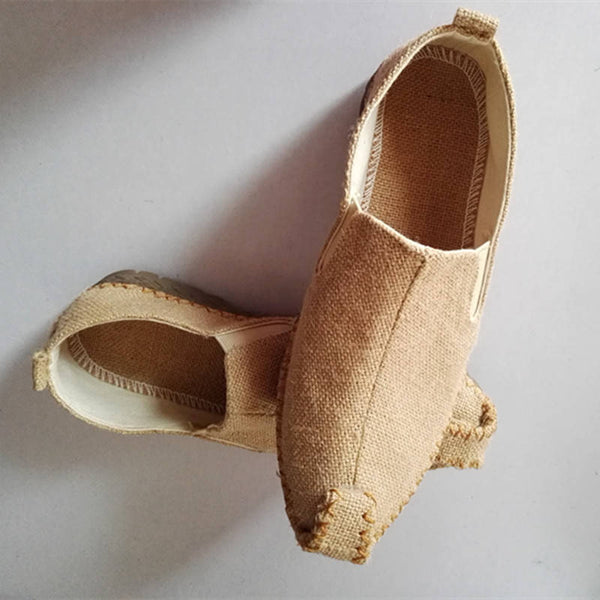 Simple Pure Natural Linen Shoes