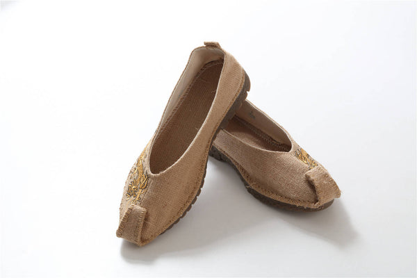 Chinese Style Ancient Animal (Dragon) embroidery Linen Shoes