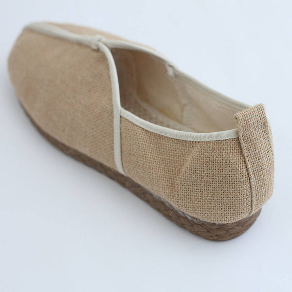 Simple Causal Pure Linen Shoes