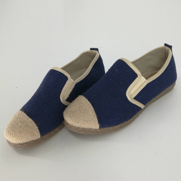 Simple Pure Natural Linen Slip Shoes