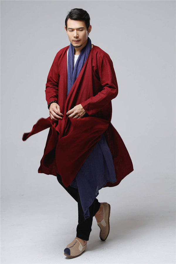 Men Eastern Style Linen and Cotton Shrugs Ponchos