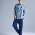 Men Asian Hanfu Style Linen and Cotton Shirt Top