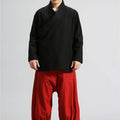 Men Zen Style HangFu Linen and Cotton Tops