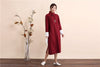 Women Traditional Chinese Style Linen and Cotton Dress