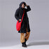 Men Simple Pure Color Witch Style Linen and Cotton Coat Hoodie (Black Color Only)