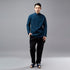 Men Eastern Swallowtail Coat Style Hangfu Kungfu Zen Style Men Long Sleeve Linen and Cotton Top