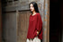 Simple Pure Color Linen and Cotton Loose Style Women Middle Sleeve Blouses