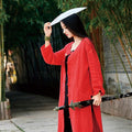 Women Linen and Cotton Asian KungFu Style Cardigan Coat