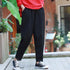 Women Casual Linen and Cotton Loose  Cropped Small Leg Pants