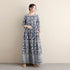 Women Ethnic Hanfu Dress Linen and Cotton Ankle Length Dress