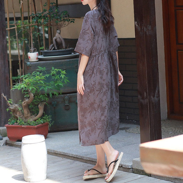 Jacquard Dress/ Tea Length Dress/ Simple Dress/ Loose Dress/ Summer Dress/Maternity dress/ Everyday dress/ Casual dress