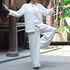 Kung Fu Style Women Long Sleeve Linen Cardigan Top and Pants Set
