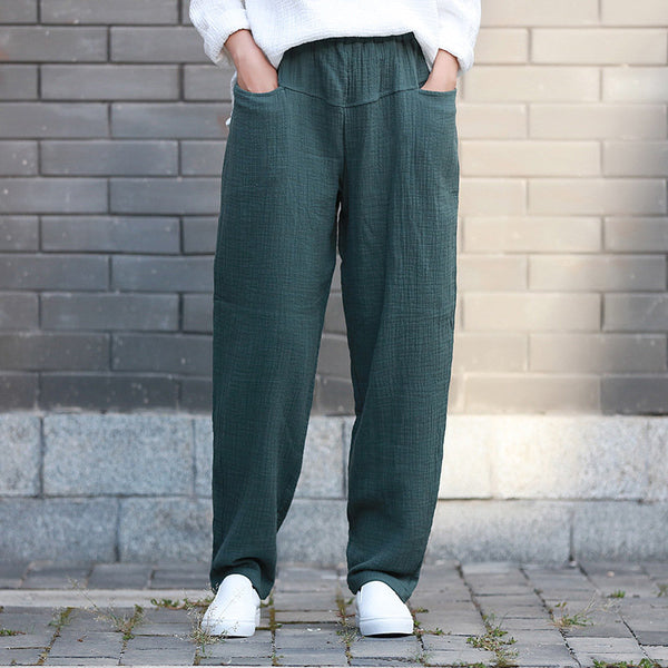 Women Causal Light Linen and Cotton Pants