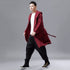 Men Linen and Cotton Middle Length Coat Hoodie