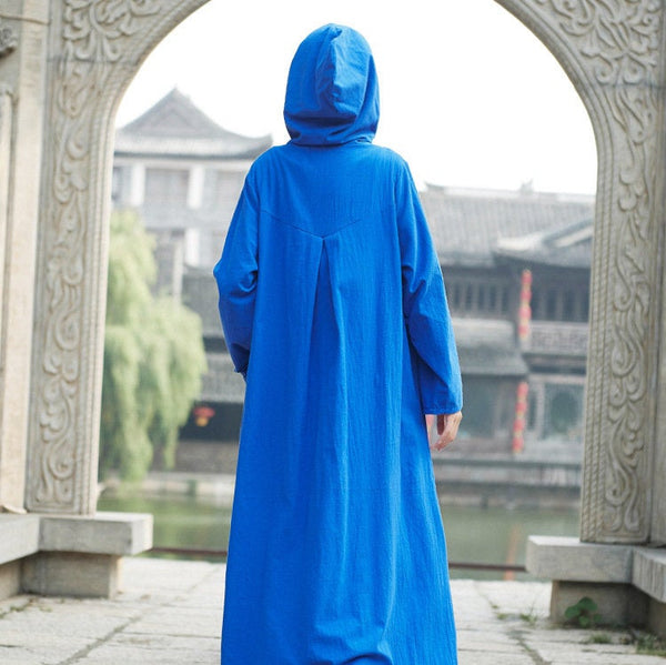 Women Witch Robes Style Linen and Cotton Coat Hoodie