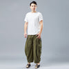 Men Casual Linen Lantern Cropped Pants | New Style Linen Crotch Dancing Men Pants