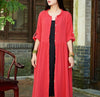 Women Loose Linen and Cotton Coat