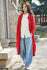 Women Simple Casual Dress Style Linen and Cotton Coat