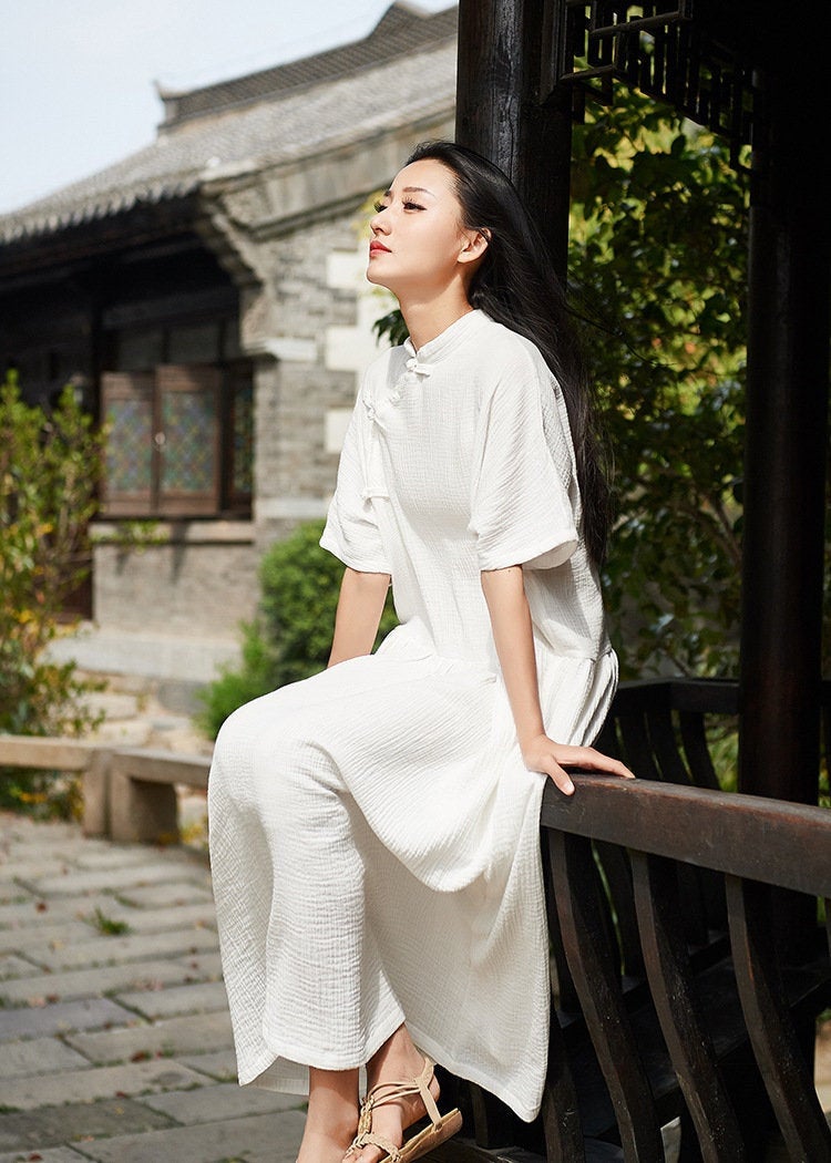 Simple Linen Dress/ Summer Linen Dress/ Maternity dress/ Casual dress/ Tent Dress
