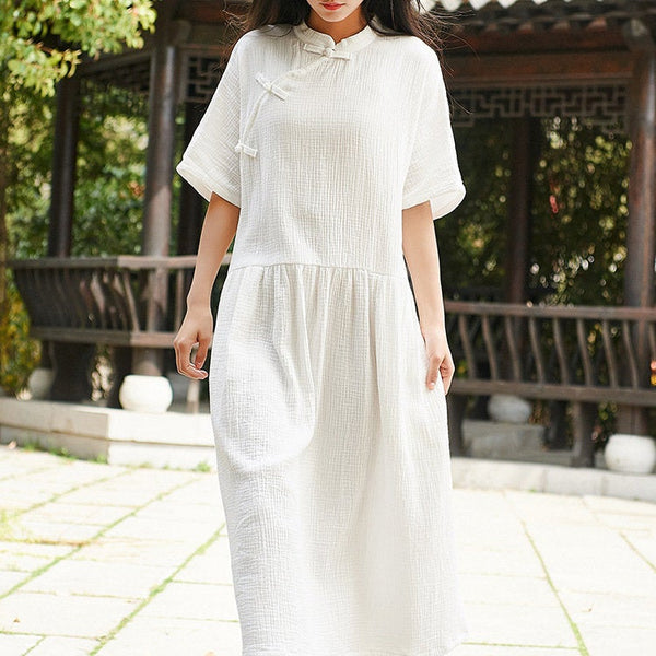 Simple Linen Dress/ Summer Linen Dress/ Maternity dress/ Casual dress/ Tent Dress